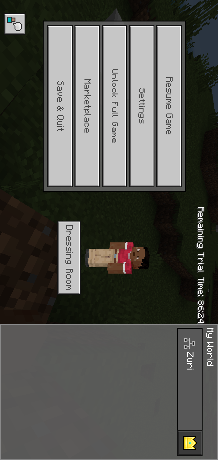 Minecraft Trial block world landscape and terrain